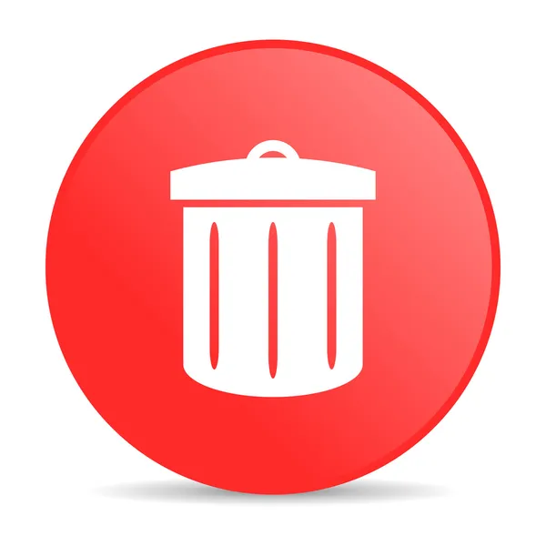 Recycle rode cirkel web glanzende pictogram — Stockfoto