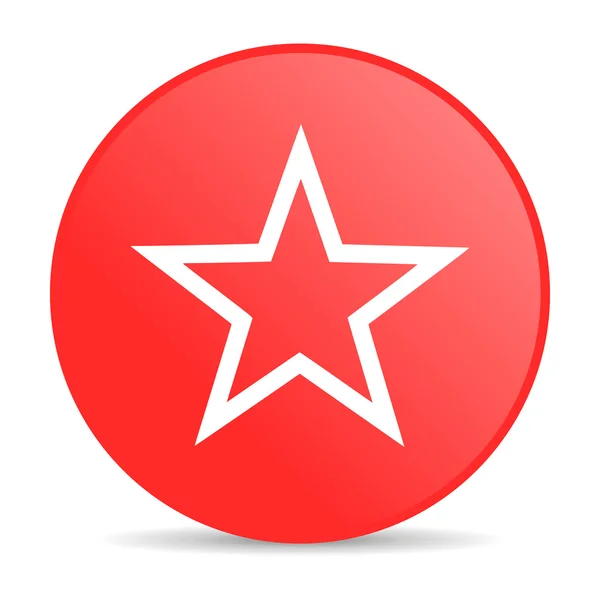 Star red circle web glossy icon — Stock Photo, Image