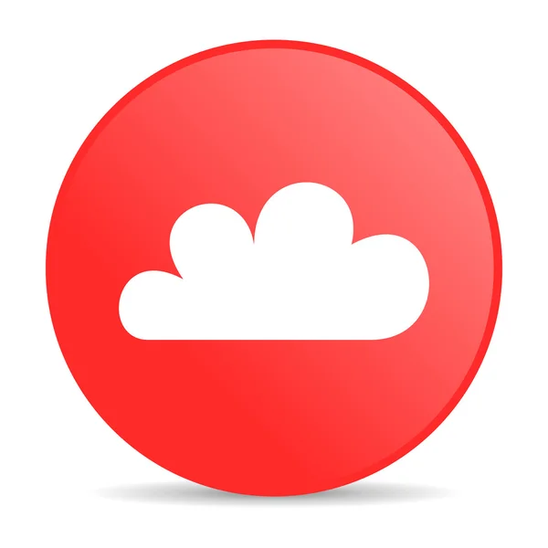 일기 예보 빨간색 원 웹 광택 아이콘 — 스톡 사진