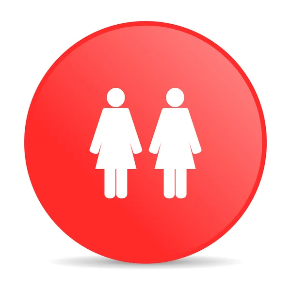 Пара червоного кола веб глянсова іконка — стокове фото