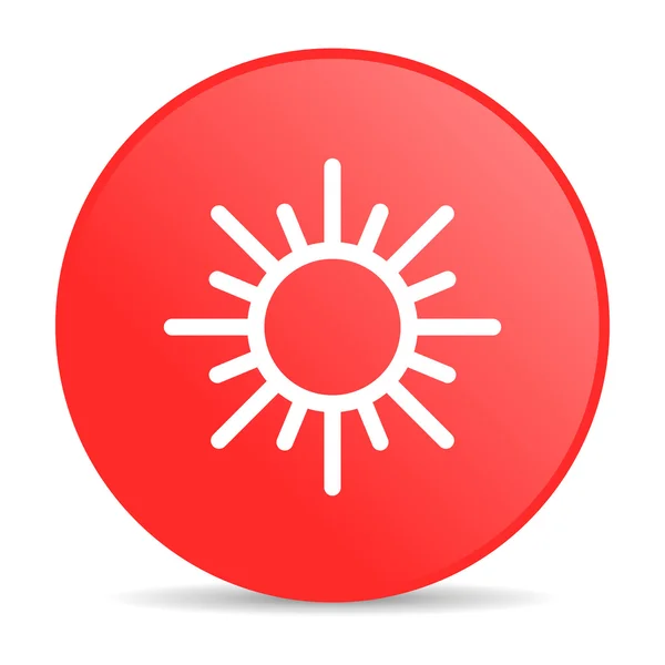 Sun red circle web glossy icon — Stock Photo, Image