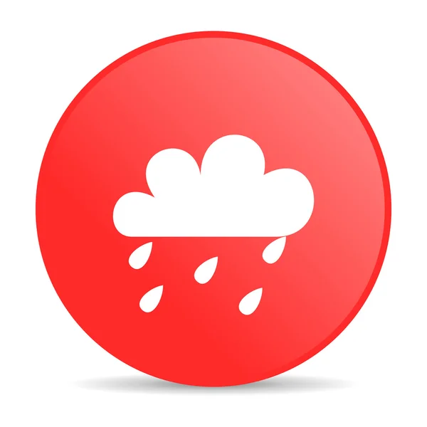 Wettervorhersage roter Kreis Web-Hochglanz-Symbol — Stockfoto