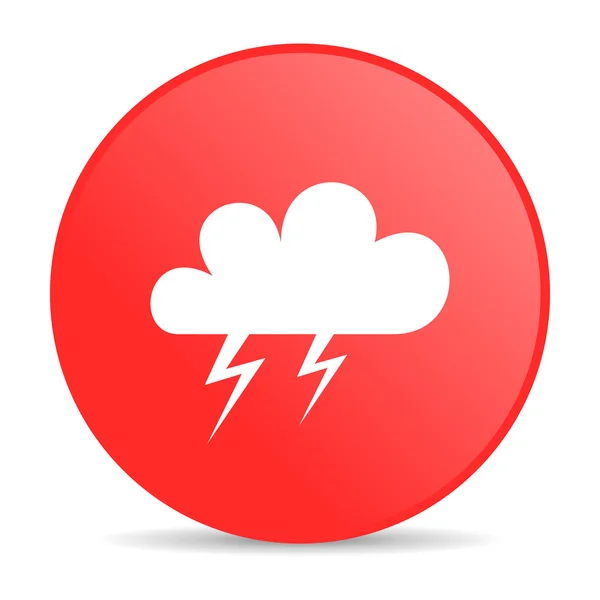 Weather forecast red circle web glossy icon — Stock Photo, Image