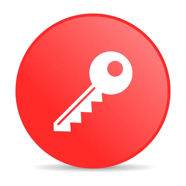 Nyckel röd cirkel web blanka ikonen — Stockfoto