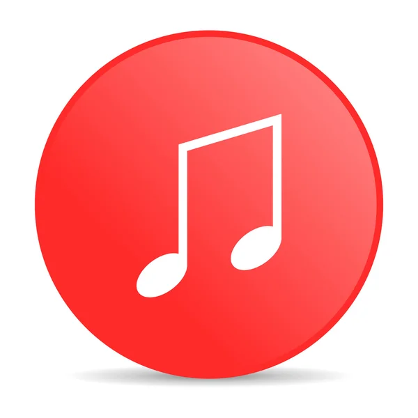 Music red circle web glossy icon — Stock Photo, Image