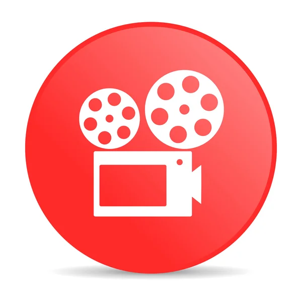 Cinema red circle web glossy icon — Stock Photo, Image