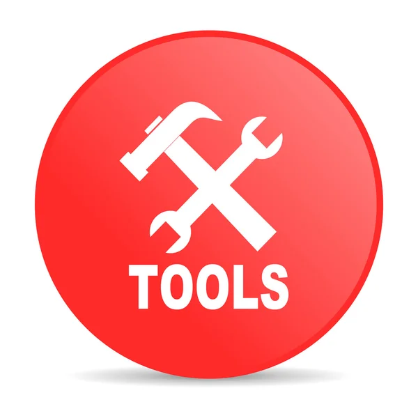 Tools red circle web glossy icon — Stock Photo, Image