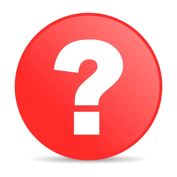 Question mark red circle web glossy icon — Stock Photo, Image