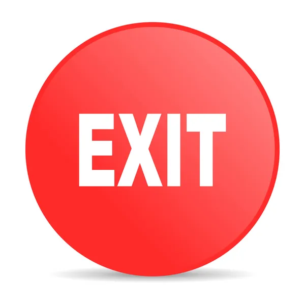 Exit Red Circle Web Hochglanz-Symbol — Stockfoto