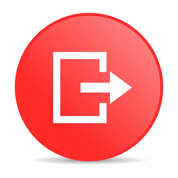 Exit red circle web glossy icon — Stock Photo, Image