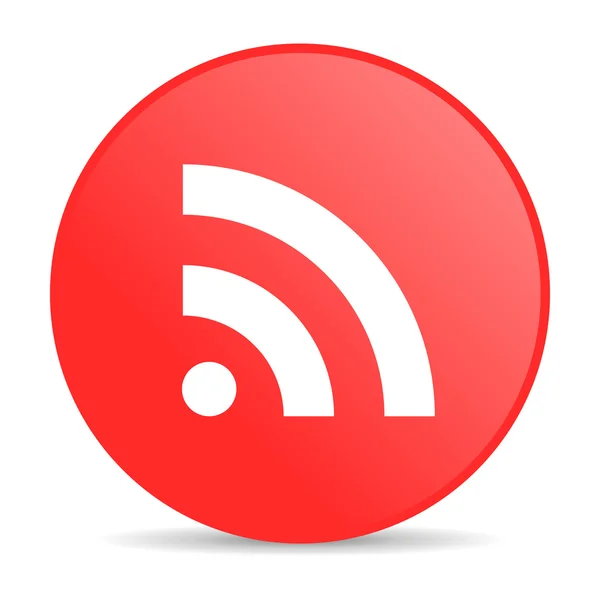 Rss red circle web glossy icon — Stock Photo, Image