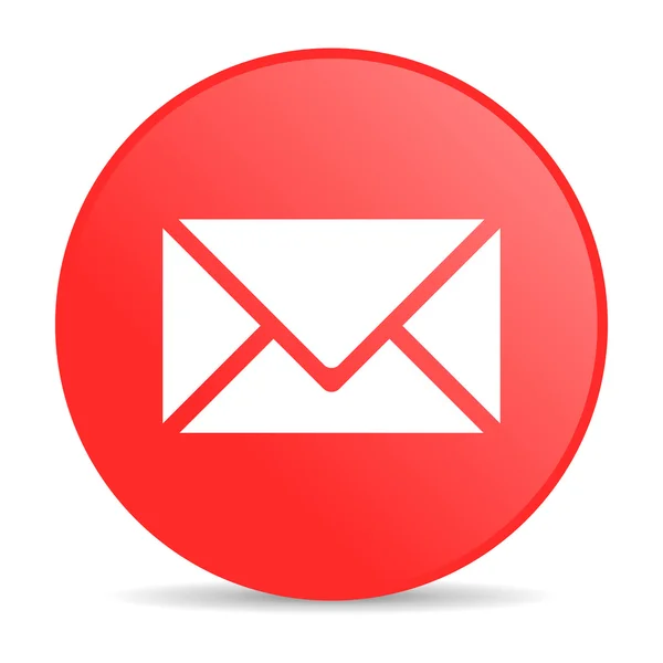 Mail red circle web glossy icon — Stock Photo, Image