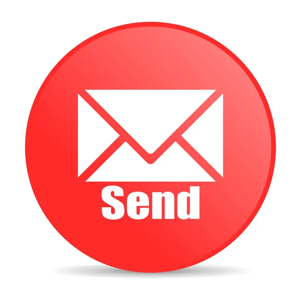 Send red circle web glossy icon — Stock Photo, Image