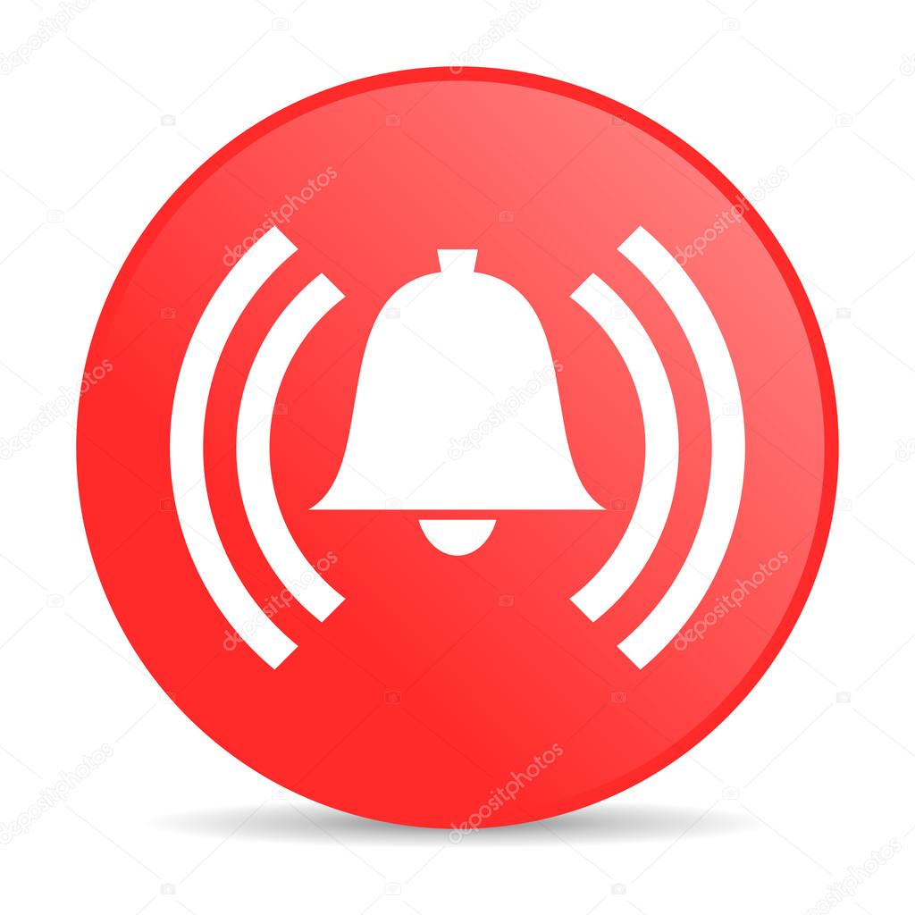 Alarm red circle web glossy ico