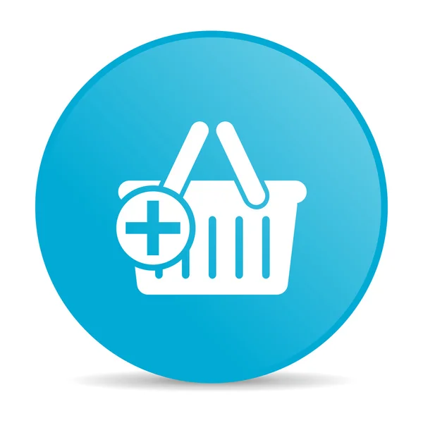 Shopping cart blue circle web glossy icon — Stock Photo, Image