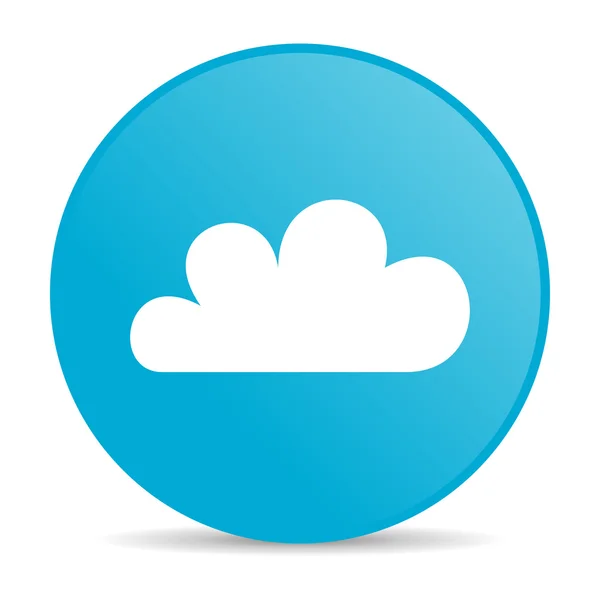 Lesklý ikona webové modrý kruh – předpověď počasí — Stock fotografie