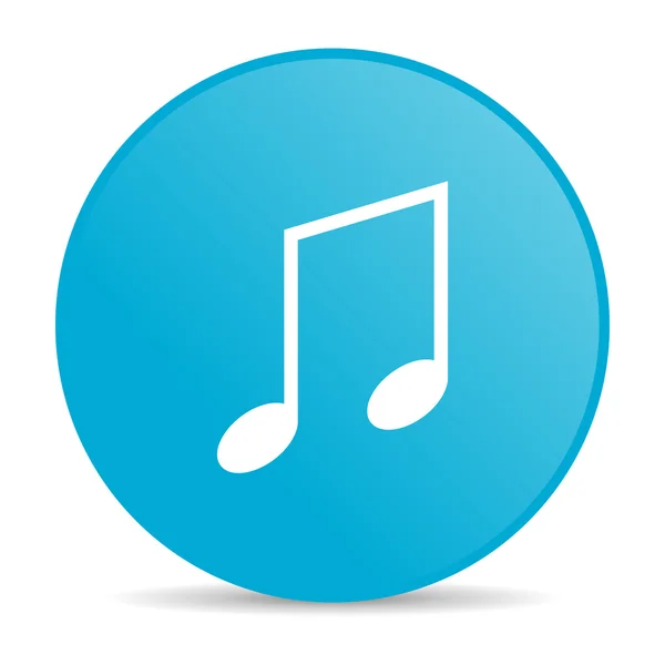 Music blue circle web glossy icon — Stock Photo, Image