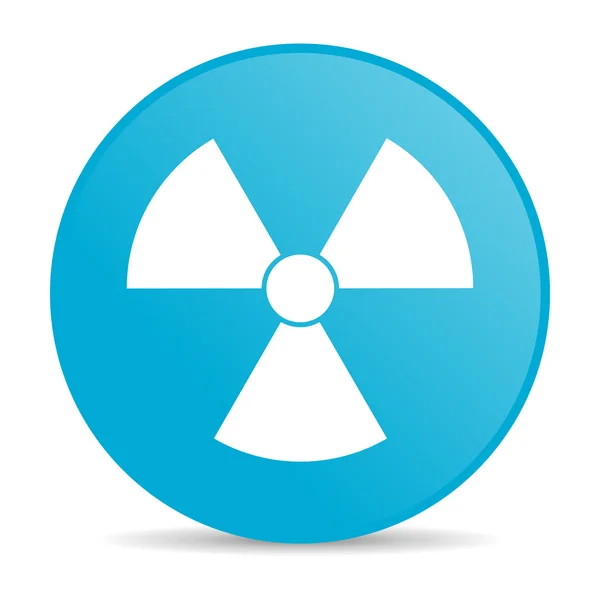Radiazione blu cerchio web icona lucida — Foto Stock