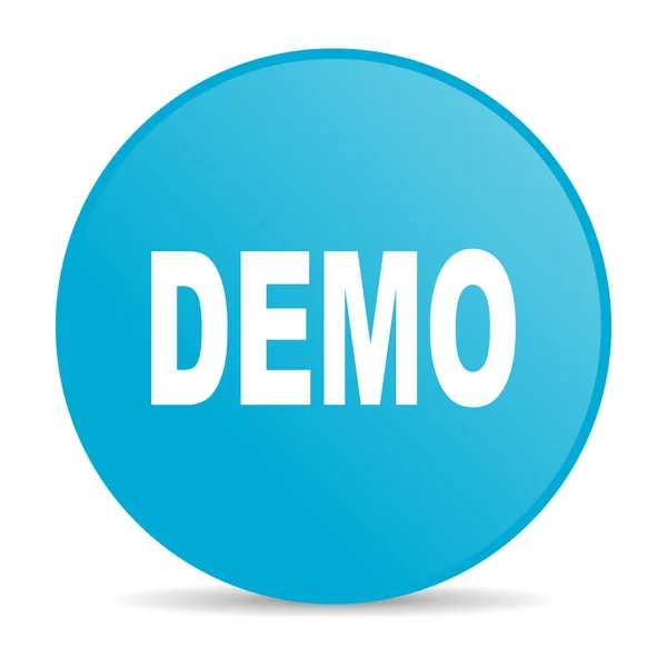 Demo blue circle web glossy icon — Stock Photo, Image
