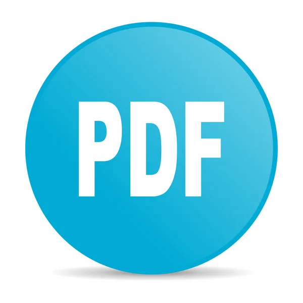 Pdf blauer Kreis Web Hochglanz-Symbol — Stockfoto