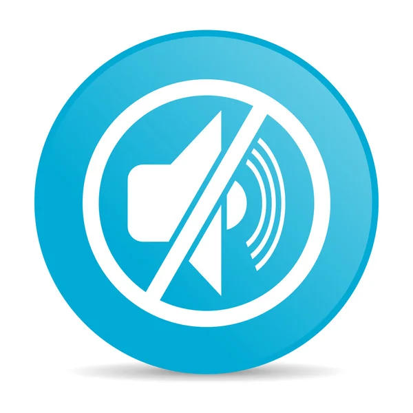 Mute blue circle web glossy icon — Stock Photo, Image