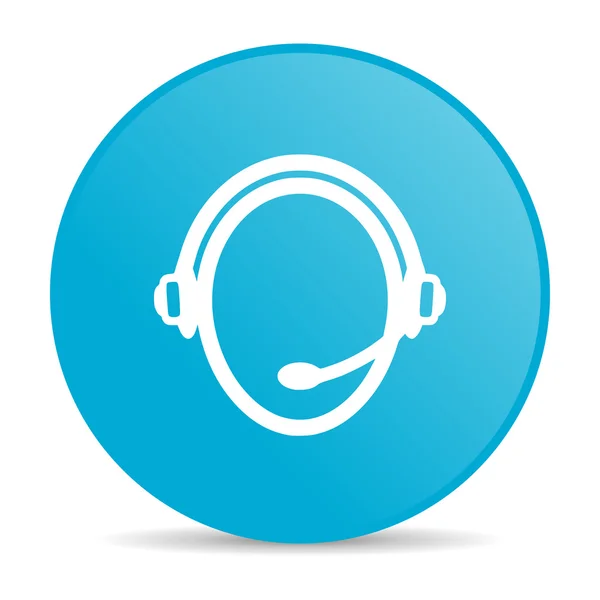 Ikona lesklý modrý kruh webové služby pro odběratele — Stock fotografie