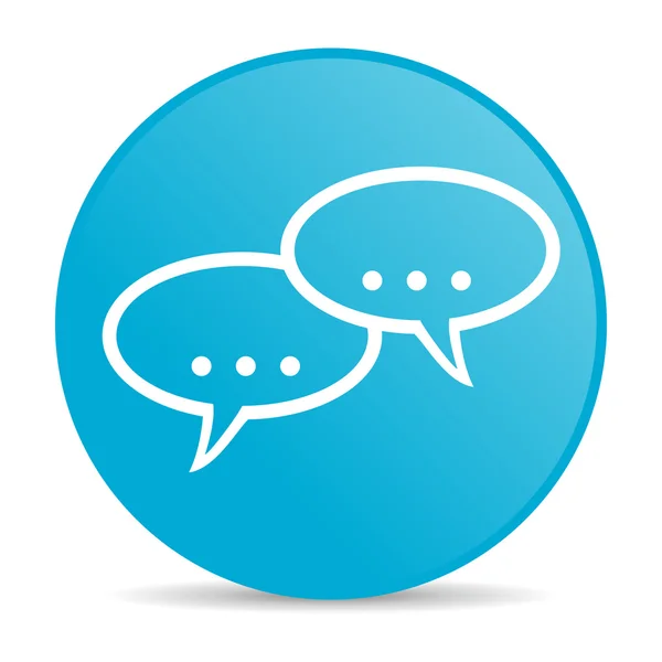 Forum blue circle web glossy icon — Stock Photo, Image