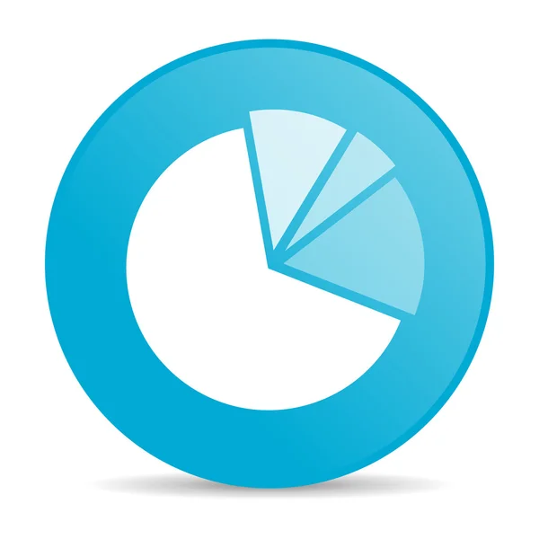 Diagramme cercle bleu web icône brillante — Photo