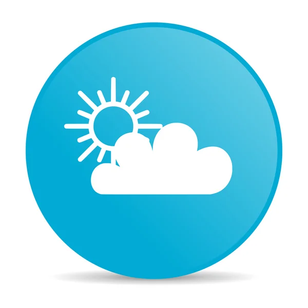 Weather forecast blue circle web glossy icon — Stock Photo, Image