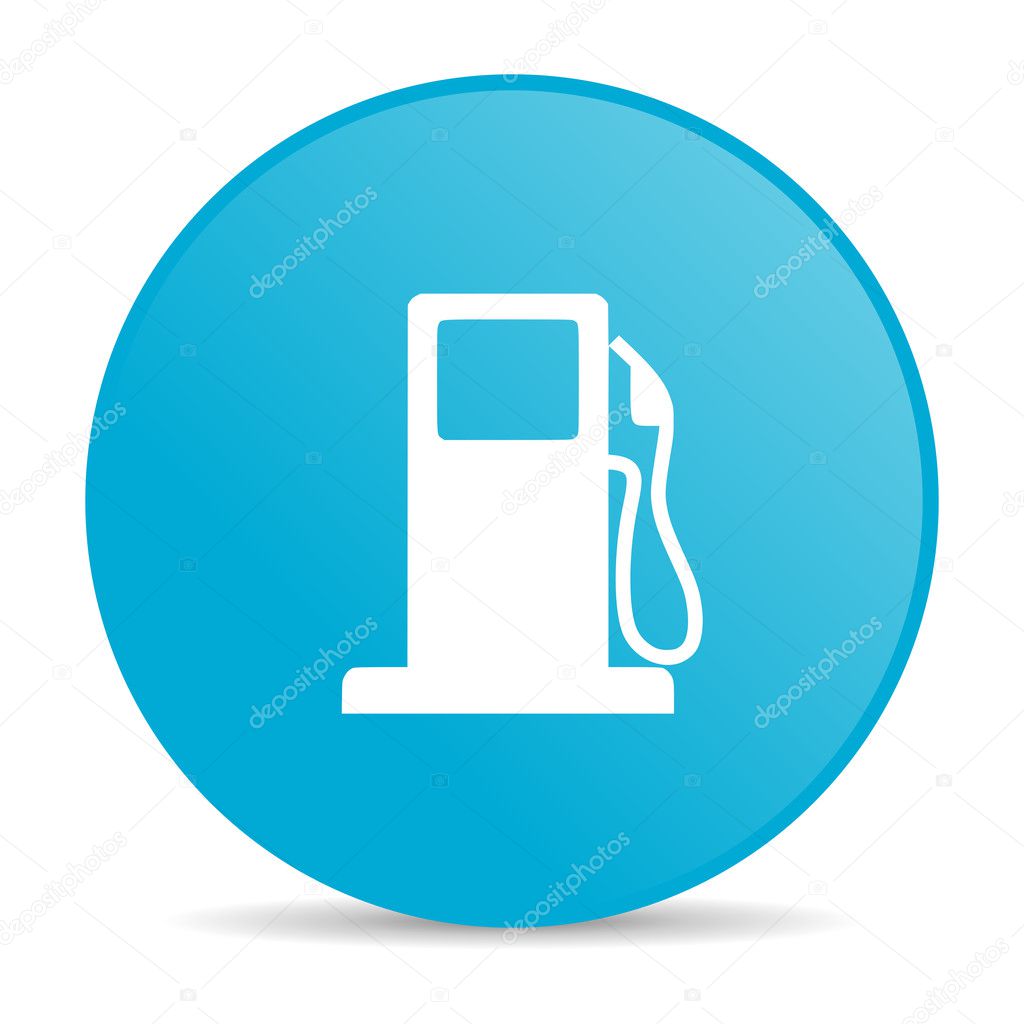 Fuel blue circle web glossy ico