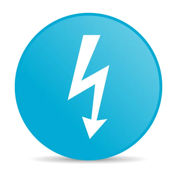 Lightning blue circle web glossy icon — Stock Photo, Image