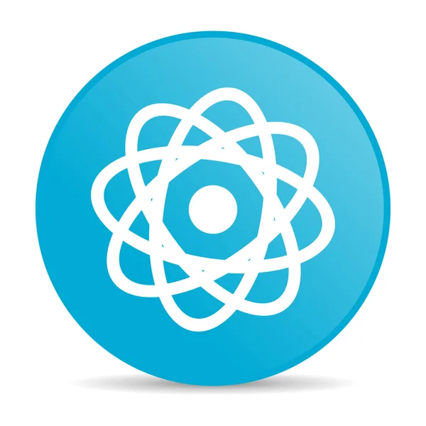 Atom blue circle web glossy icon — Stock Photo, Image