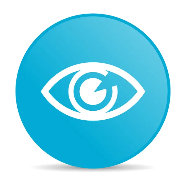 Eye blue circle web glossy icon — Stock Photo, Image