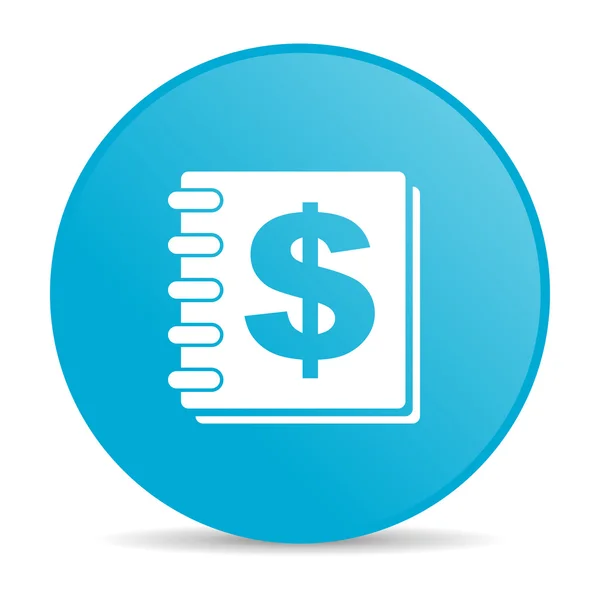 Para mavi daire web parlak simgesi — Stok fotoğraf