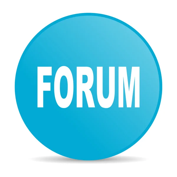 Forum mavi daire web parlak simgesi — Stok fotoğraf