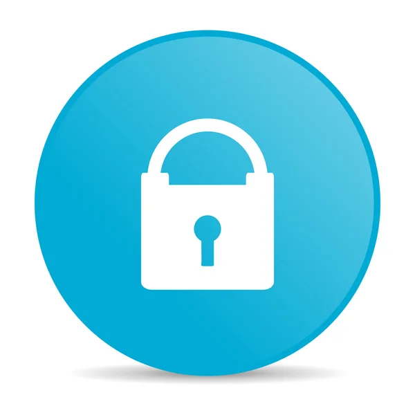 Protect blue circle web glossy icon — Stock Photo, Image