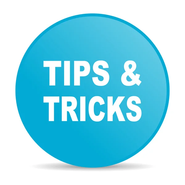 Tips blue circle web glossy icon — Stock Photo, Image