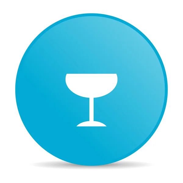 Glass blue circle web glossy icon — Stock Photo, Image