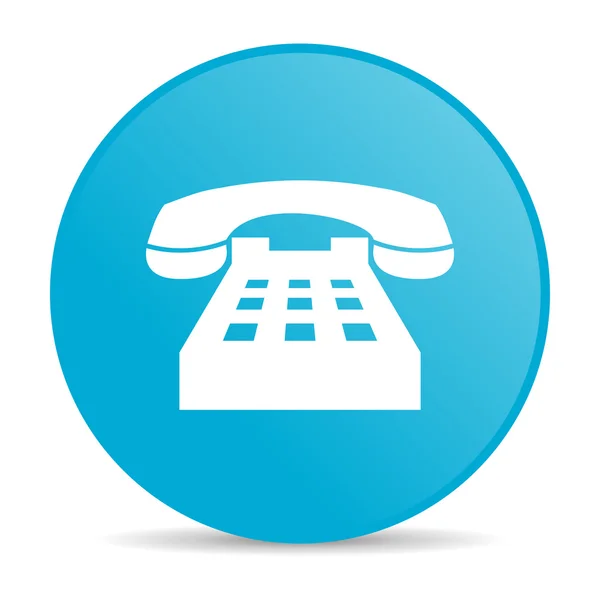 Phone blue circle web glossy icon — Stock Photo, Image