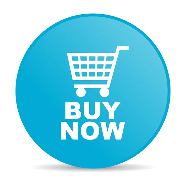 Buy now blue circle web glossy icon — Stock Photo, Image