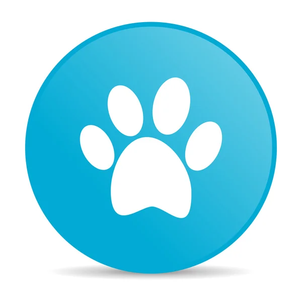 Animal footprint blue circle web glossy icon — Stock Photo, Image