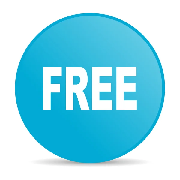 Free blue circle web glossy icon — Stock Photo, Image