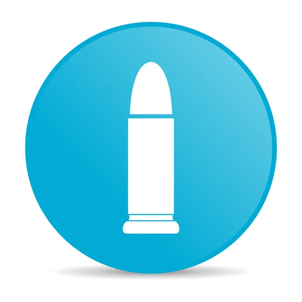 Munition blauer Kreis Web-Hochglanz-Symbol — Stockfoto