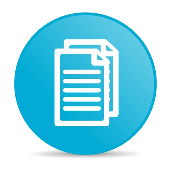 Document blue circle web glossy icon — Stock Photo, Image