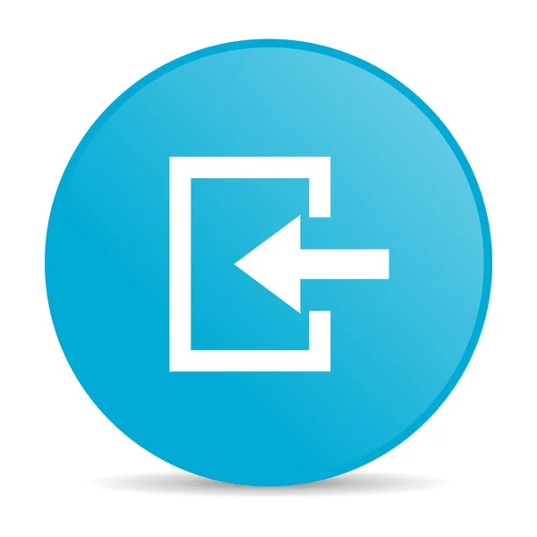 Enter blue circle web glossy icon — стоковое фото