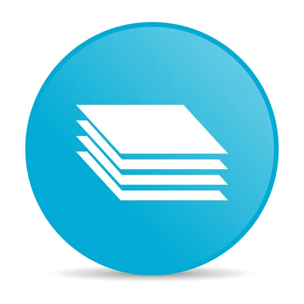 Layers blue circle web glossy icon — Stock Photo, Image