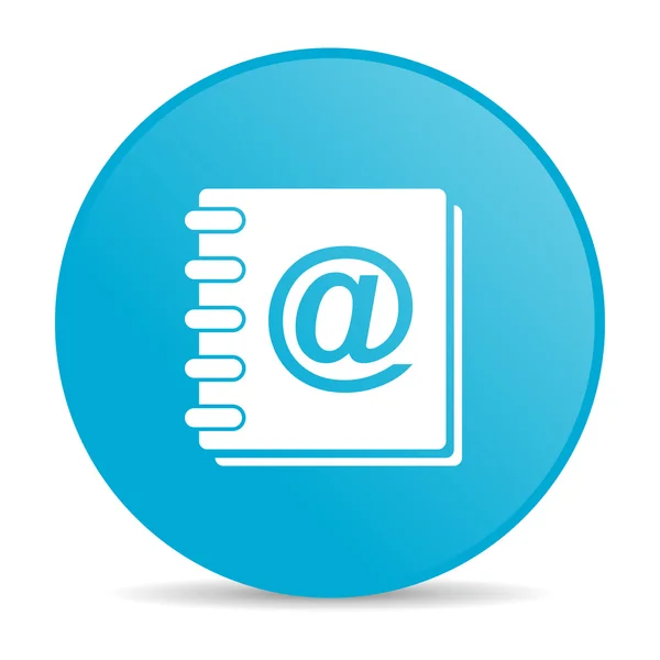 Address book blue circle web glossy icon — Stock Photo, Image