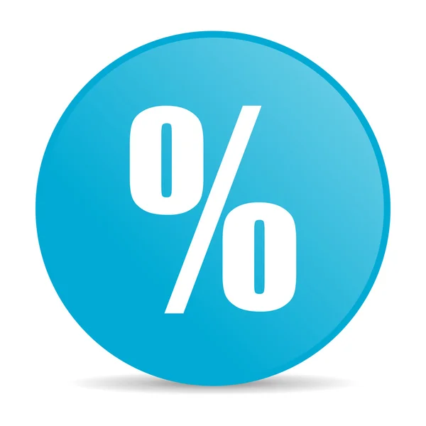 Percent blue circle web glossy icon — Stock Photo, Image