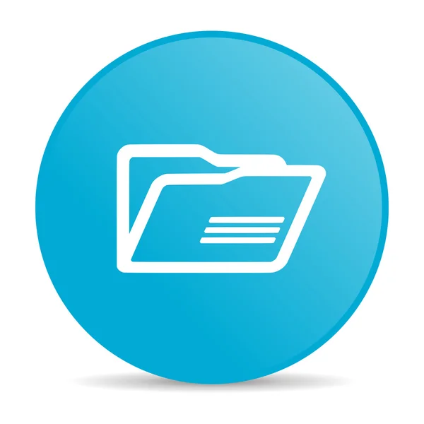 Folder blue circle web glossy icon — Stock Photo, Image