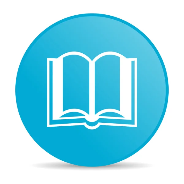 Book blue circle web glossy icon — Stock Photo, Image